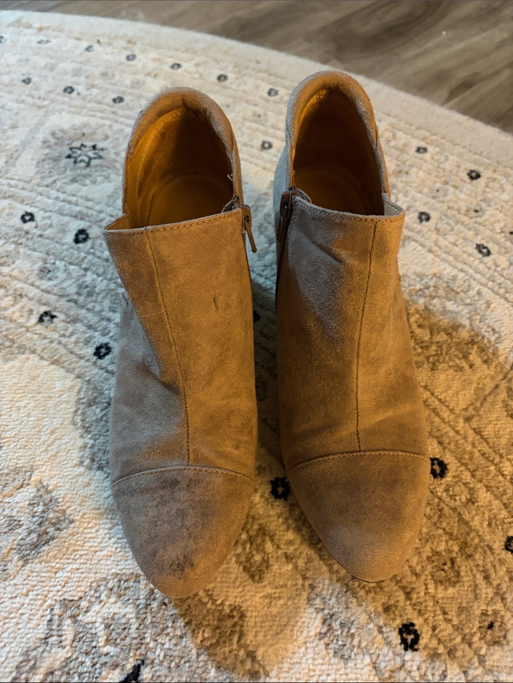Naturalizer Suede Ankle Booties in Tan - Women's Fashion Boot size 8